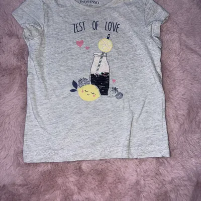 T-shirt citron in extenso 4 ans 